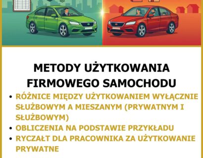 Metody użytkowania firmowego samochodu - mieszana a wyłącznie służbowa